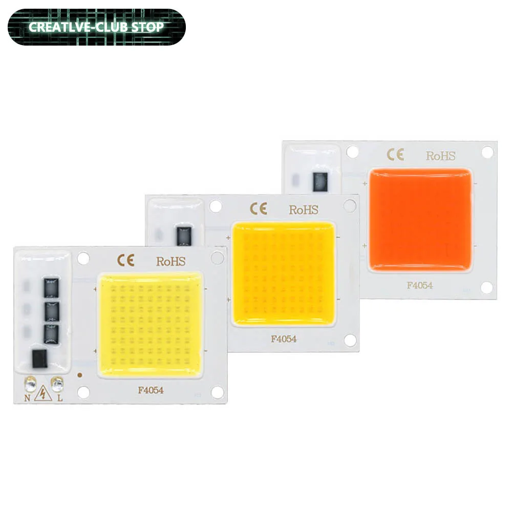 10pcs LED Chip 10W 20W 30W 50W AC 220V Smart IC LED COB Lamp Beads No Need Driver Chip For Light Bulb Floodlight Spotlight DIY