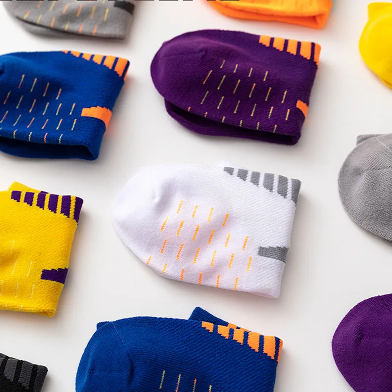 

Outdoor Sports Socks Men and Women Fitness Running Cycling Color Socks Autumn Summer Quick Dry Breathable Short Athletic Socks