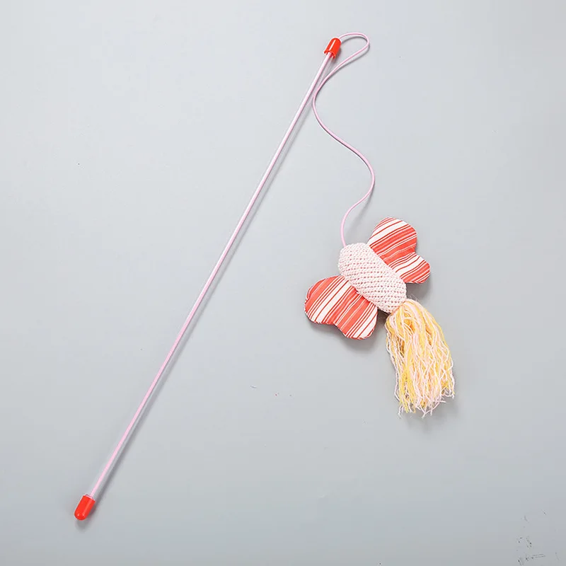 Игрушка для домашних животных кошек эластичный плюшевый мяч плюшевая бабочка