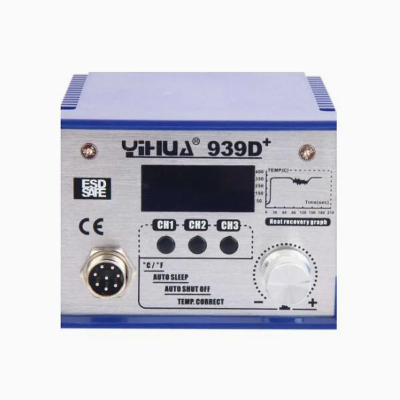 YIHUA 939D Plus 75W High Power Soldering Iron Station 3 Storage Sections Alloy Panel Smart Design | Инструменты