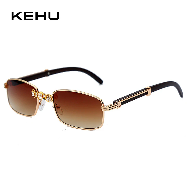 KEHU Luxury Rhinestone Sunglasses Women Brand Designer Fashion Square Sun Glasses Travel Get Together UV400 Lens XH112 | Аксессуары для