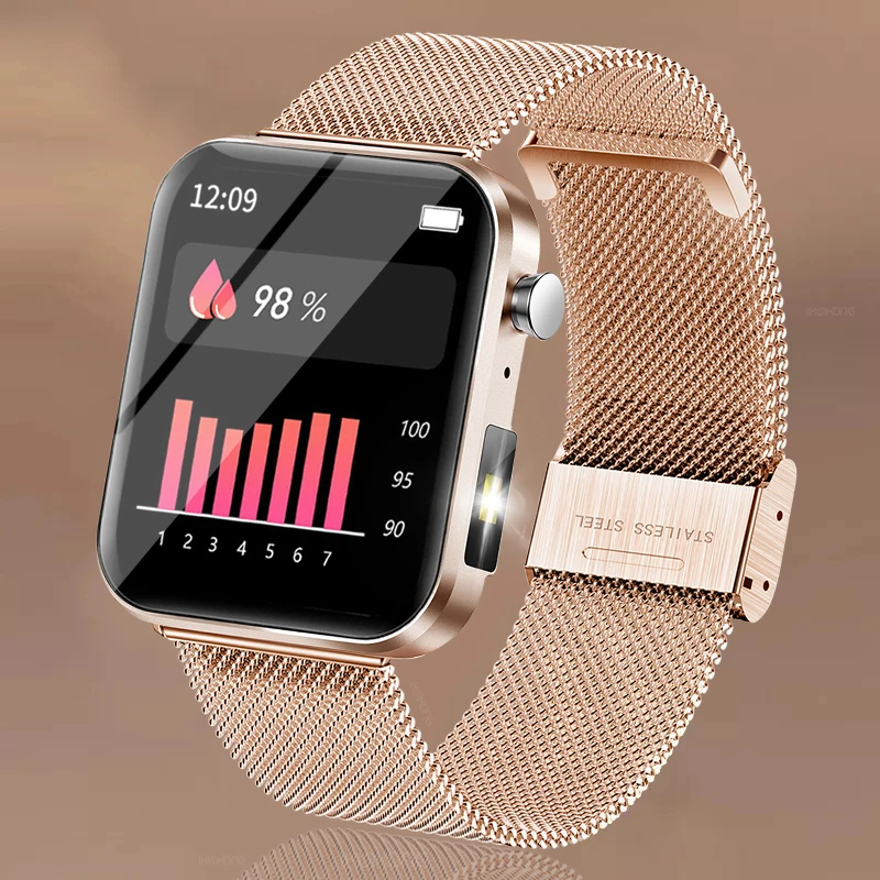 

Смарт-часы с измерением температуры, женские спортивные Смарт-часы с пульсометром, тонометром, фитнес-трекером и оксиметром