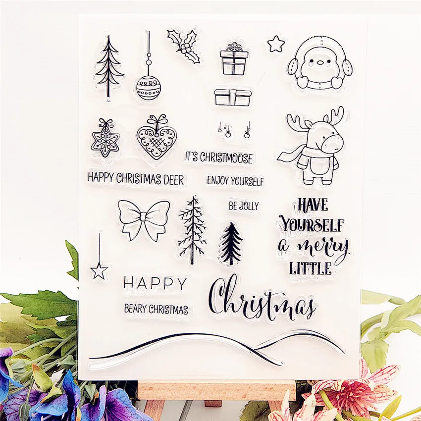 16*21 5 см Пасхальный эльф прозрачные штампы/силиконовые уплотнения роликовый