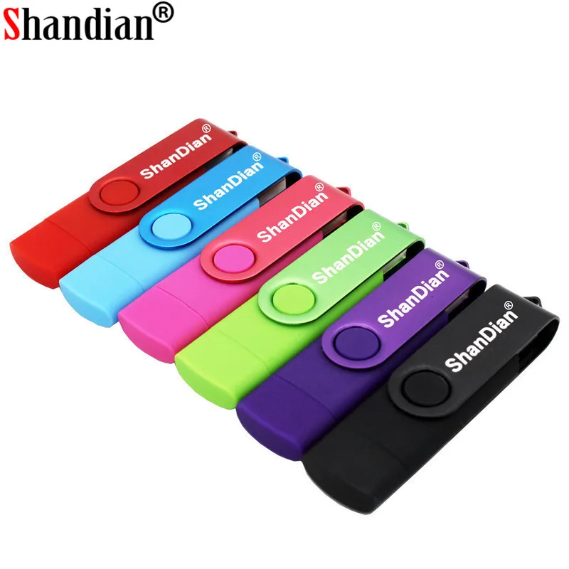 SHANDIANUsb 2 0 OTG USB флеш накопитель смартфон планшет ПК 4 ГБ 8 16 32 64 Гб 128 флешки реальная