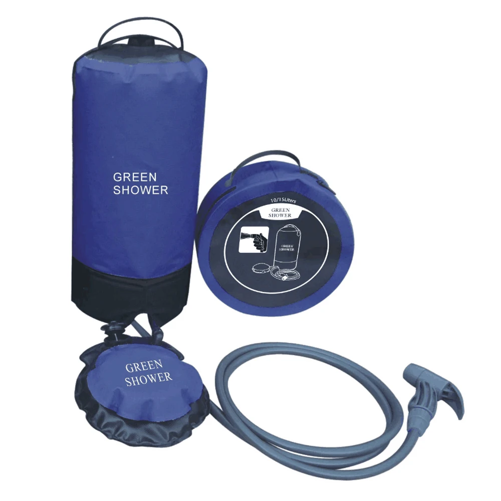 

12L PVC Pressure Shower Foot Pump Lightweight Outdoor Inflatable Shower Pressure Shower Water Bag Outdoor Beach Camping Bathing