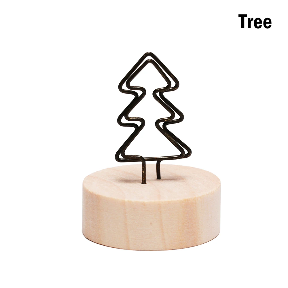 tree 1 шт., металлическая карточка, фоторамка, круглый деревянный держатель, картинка, памятка, карта, скрапбукинги, зажимы, украшение для дома, настольный орнамент, сделай сам, подарок - Цвет: tree