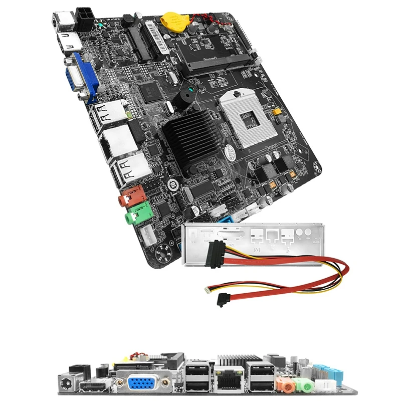PPYY новый-HM55 PGA988 Настольный ПК материнская плата DDR3 SATA II Mini ITX для Мини