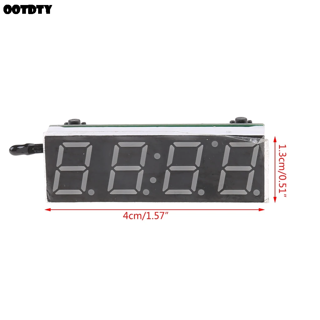 Цифровой светодиодный Автомобиль Электронные часы время температура напряжение