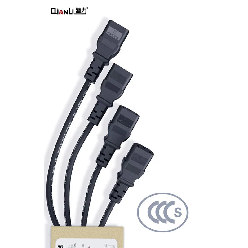 QIANLI computer charging cable pure copper rubber 4 in 1 power cord extension Universal For Computer Laptop Power Cord | Инструменты