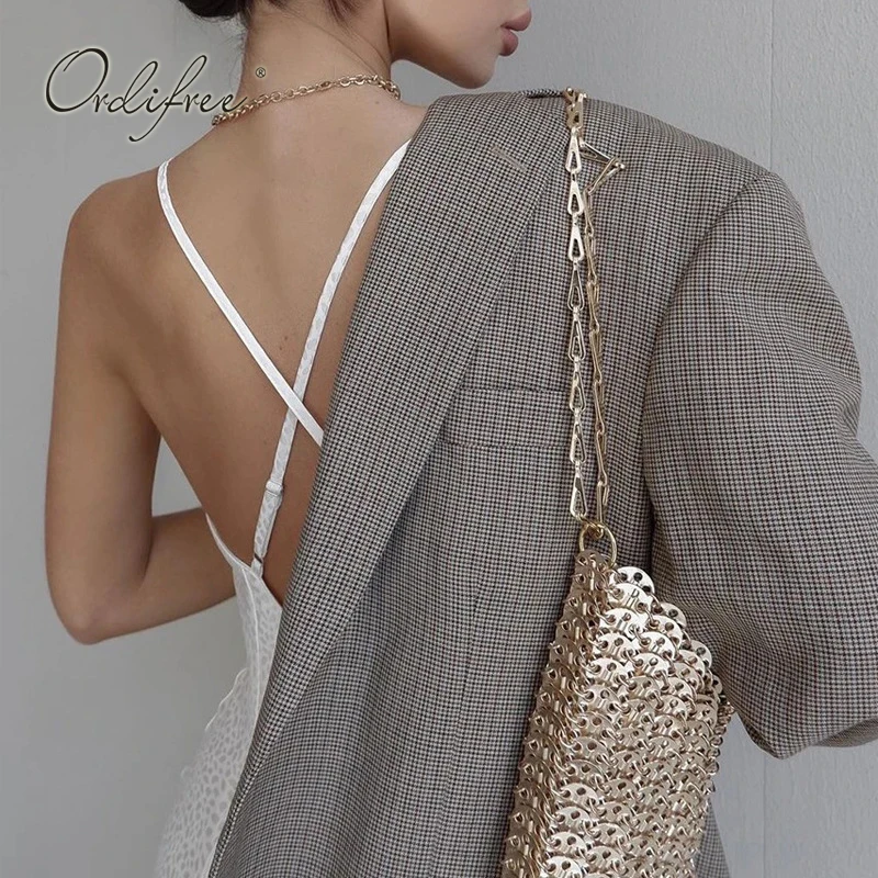 Женское вечернее платье Ordifree Белое Атласное Платье-комбинация в горошек на