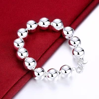 925 stamp silver color buddha rosary bangles bracelets for women retro luxury charms jewelry gift female wholesale