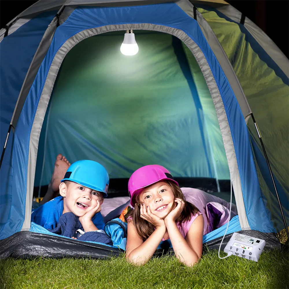 5000mah solar light system kit portable hanging lantern usbphone charging led bulb camping tent fishing emergency light outdoor free global shipping