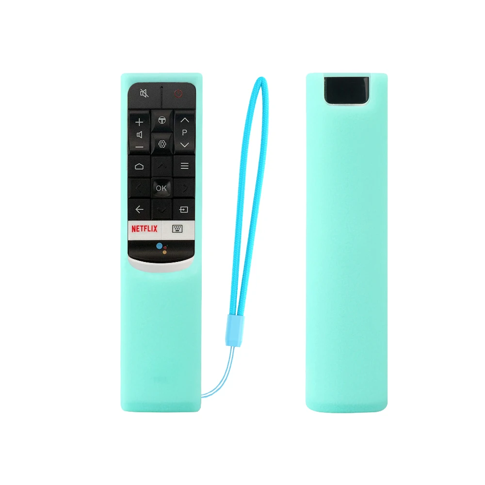 Fluorescent Blue Силиконовый защитный чехол SIKAI для TCL RC602S голосовой поиск пульт дистанционного управления Пылезащитный держатель для пульта дистанционного управления - Цвет: Fluorescent Blue