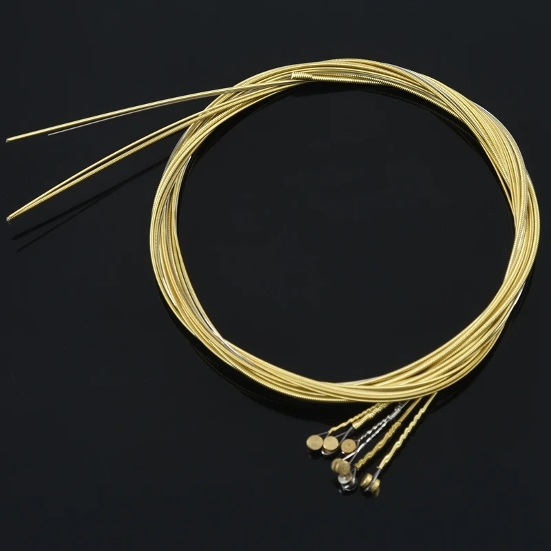 Сменные стальные струны 6 шт. для акустической гитары новинка серебристый +