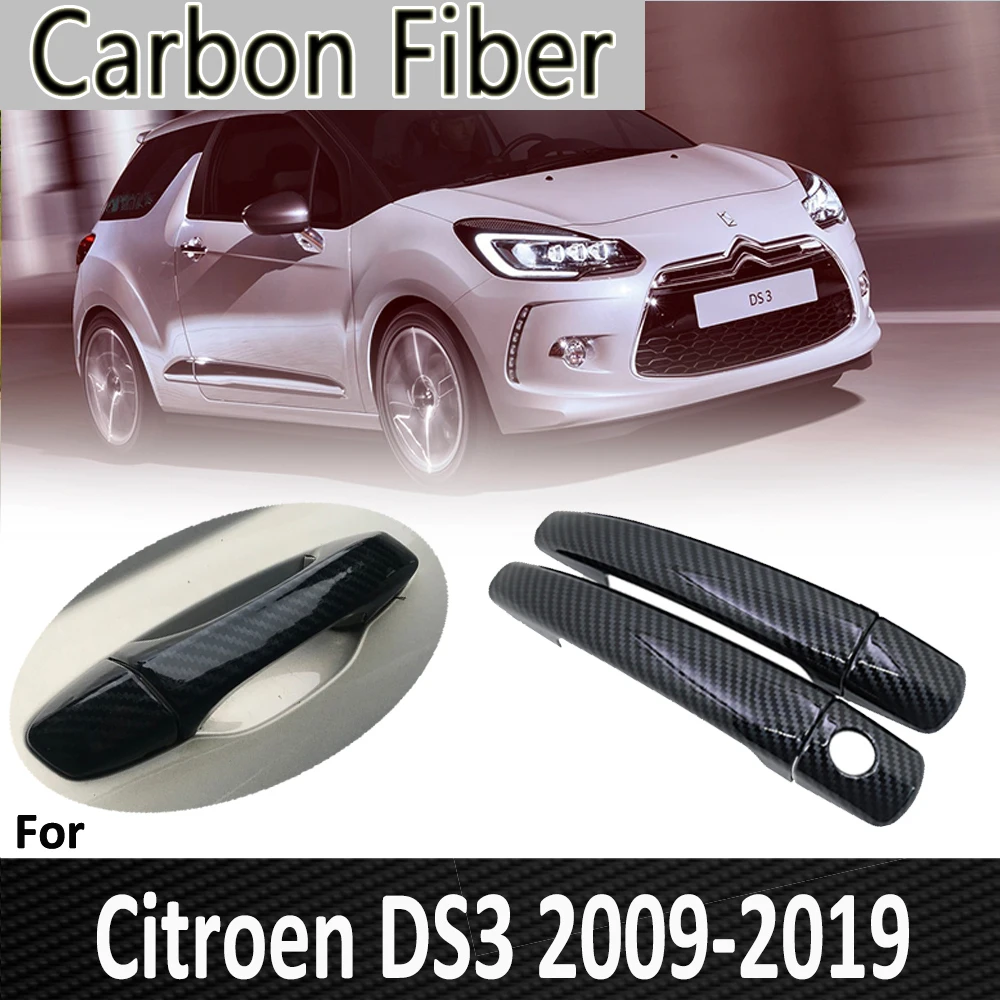 Черное углеродное волокно для Citroen DS3 2009 2010 2011 2012 2013 2014 2016 2017 2018 2019 крышка
