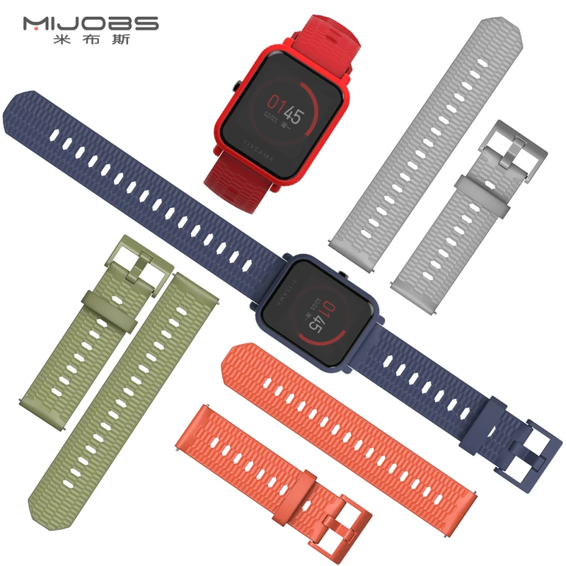 Силиконовый браслет для Huami Amazfit GTS Bip GTR Stratos Pace аксессуары наручных часов