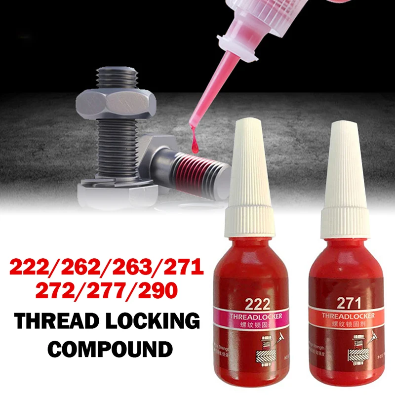 

1Pcs 10ML High Strength Anti-loose 271 Glue Threadlocker Anaerobic Adhesive Glue Anti-Corrosion Retainer Screw Locking Glue
