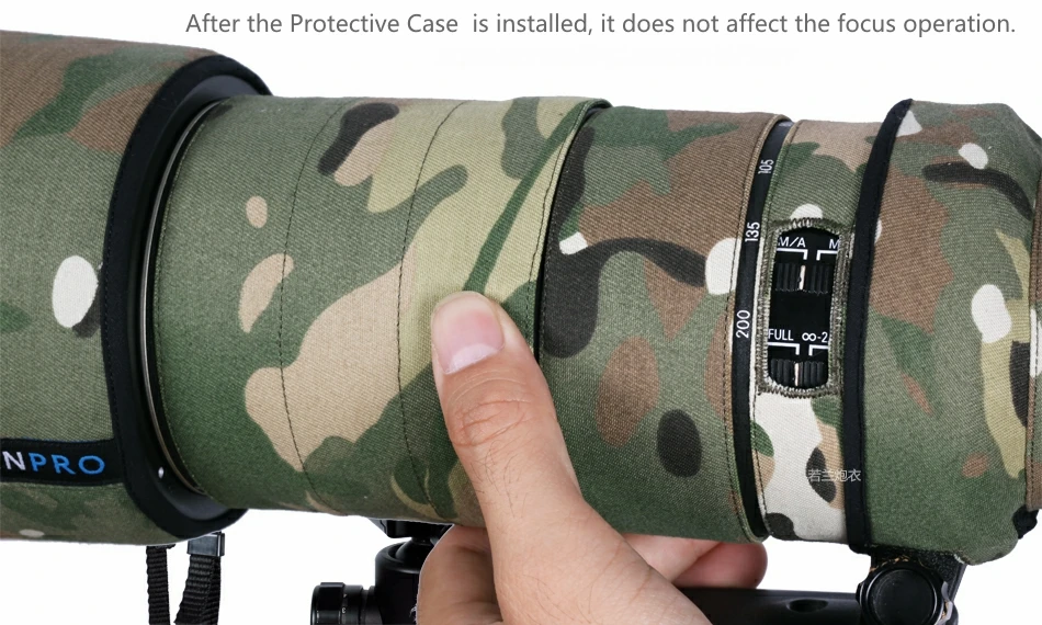 Линзы ROLANPRO камуфляжное пальто дождевик для Nikon AF S на рост от 80 до 200mm f/2.8D ED