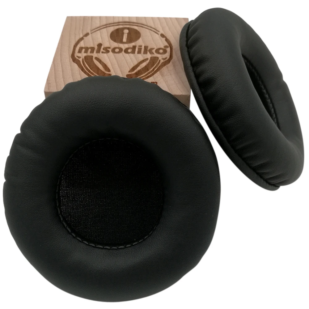 Misodiko Замена 90 мм наушники-амбушюры подушки для техники RP-DH1200 DJ/SONY MDR-V700, Z700/Sennheiser HD205, HD205II - Цвет: Black PLeather