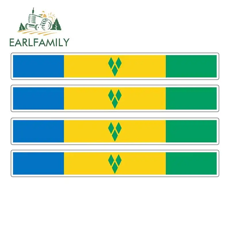 EARLFAMILY 13 см x 1 7 4 шт. автомобильные наклейки в полоску с гоночным флагом наклейка