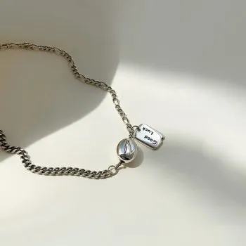 

Square Brand Letter Luck Anklet Female Temperament Korean Version Ins Niche Design Lucky Anklet Jewelry Q2106