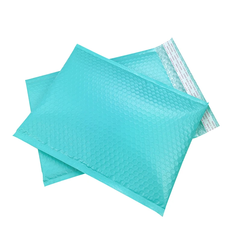 10 шт. #000 4x8 дюймов Teal Poly Bubble Mailer Мягкий Конверт самоуплотнение почтовый пакет