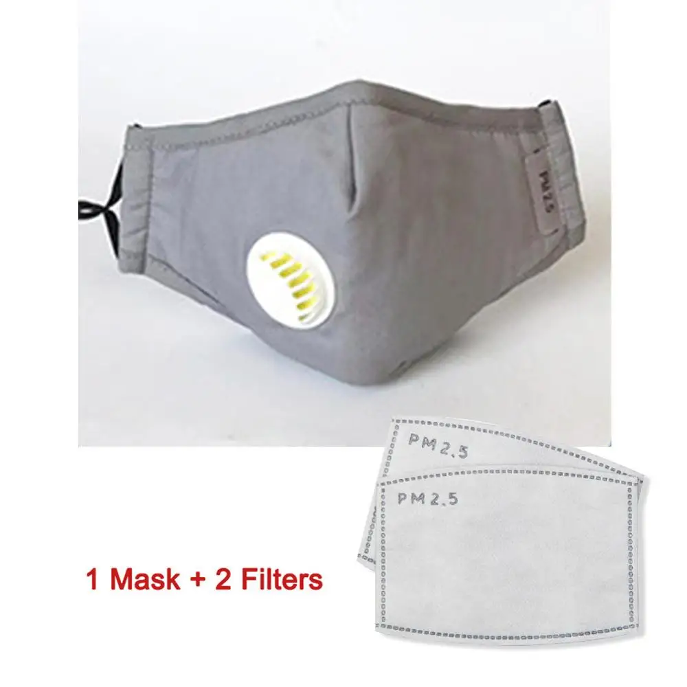 PM2.5 противотуманная маска с дыхательным клапаном противопылевая для рта