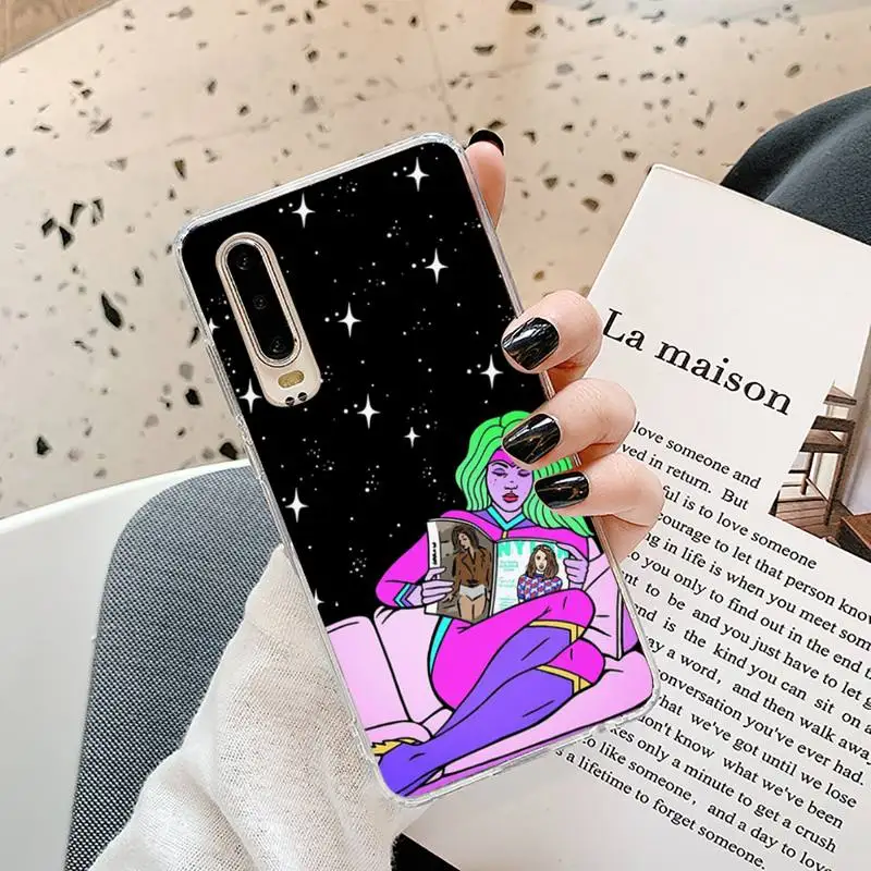 

Alien Green Art Phone Case Transparent for Samsung A71 S9 10 20 HUAWEI p30 40 honor 10i 8x xiaomi note 8 Pro 10t 11