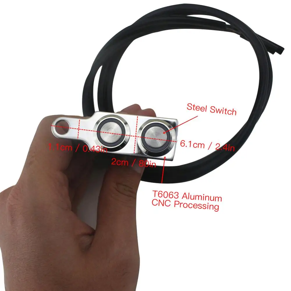 Водонепроницаемый светодиодный выключатель на руль мотоцикла 12 В оптовая