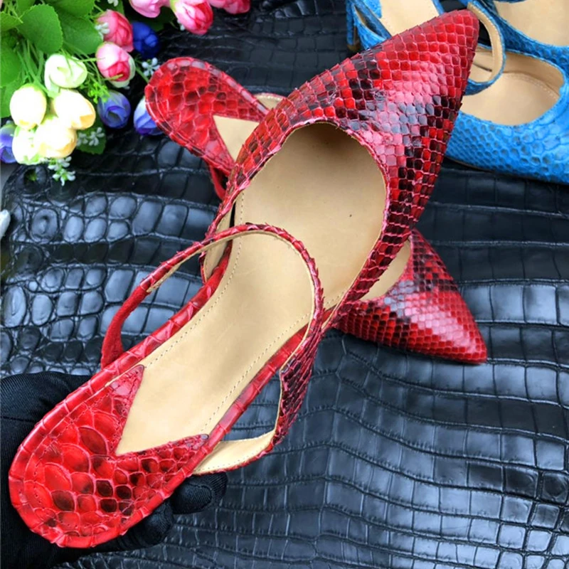 

Women's Snake Skin High Quality Handmade Casual Fashion Shoes