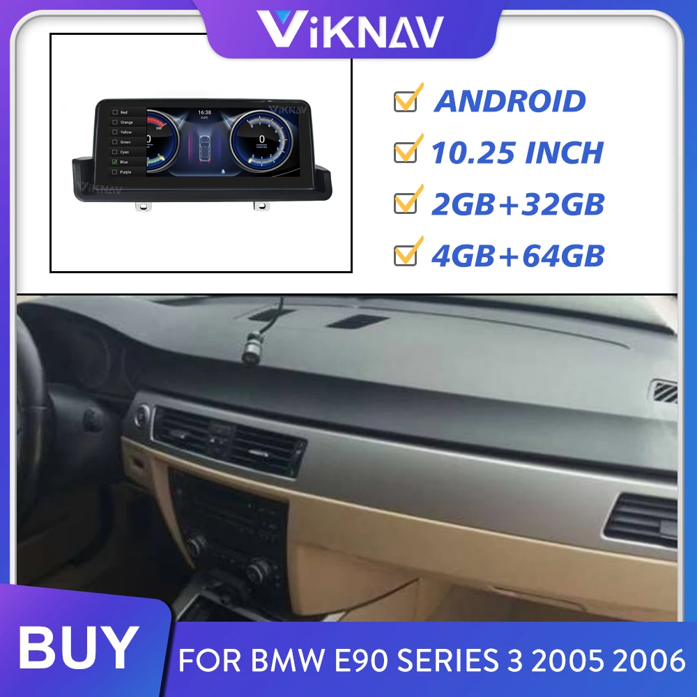 

Автомагнитола 2 din, стереоприемник для Bmw e90 Series 3 2005 2006, Автомобильный мультимедийный плеер с сенсорным экраном, GPS-навигацией, автоаудио 2 din