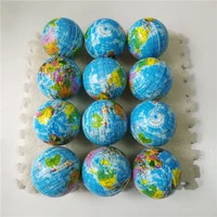 anti stress relief world map foam ball atlas globe palm ball planet earth ball toys for children girls boys 63mm 12pcs