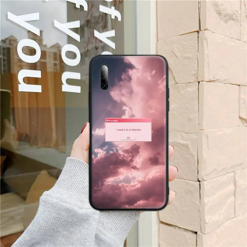 

Sweet sky pink Cloud Great art printing aesthetic Phone Case for redmi 6A 4X 7 7A 9 8A 5Plus Note 4 5 7 8T 9pro cover