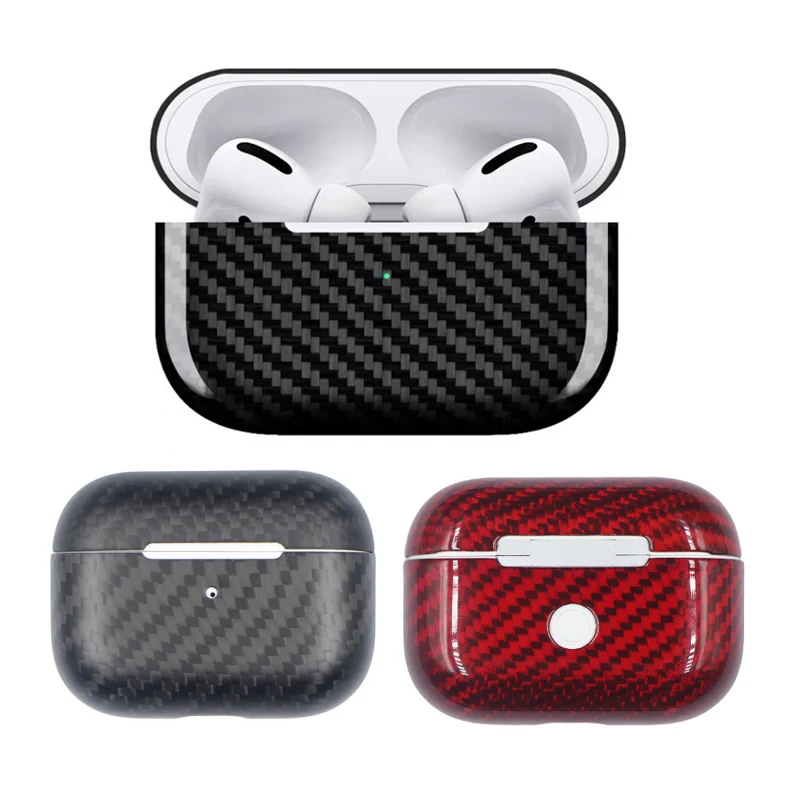 Чехол из углеродного волокна для Apple AirPods Pro Беспроводная зарядка Bluetooth наушники