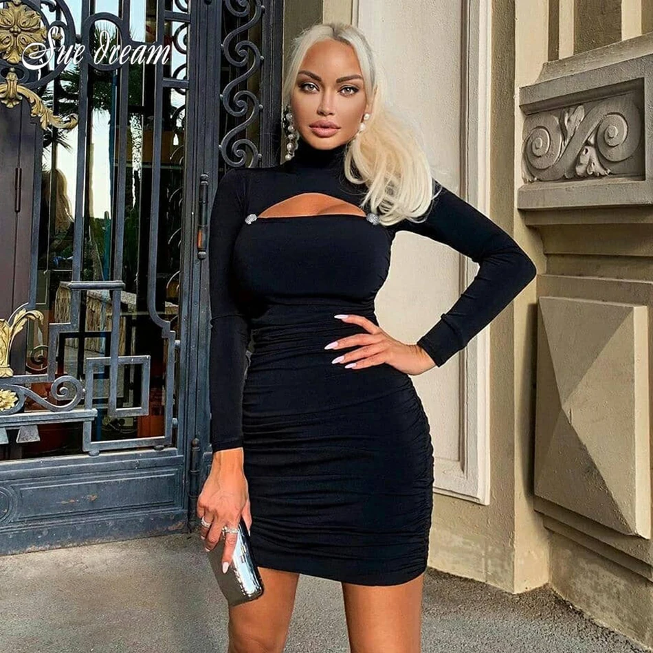 2021 летнее Новое Женское Бандажное платье сексуальное открытое с пуговицами и