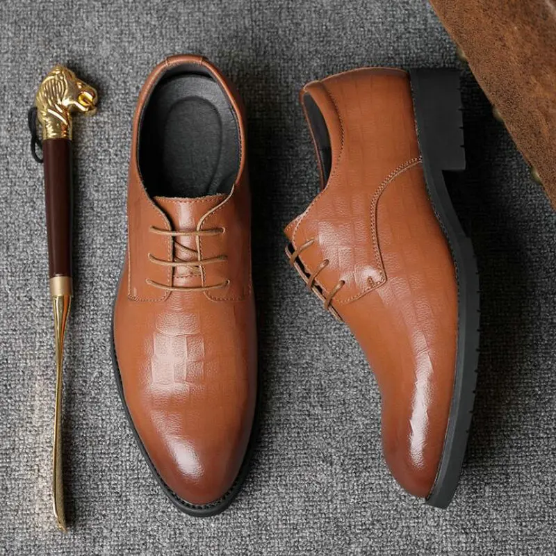 Мужская деловая обувь на шнуровке повседневные туфли-оксфорды модельные туфли