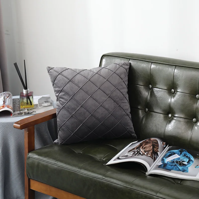 

Velvet Cushion Cover 45x45cm Throw PillowCoversSolid Color Cushion Case Decorate Sofa Home Party Soft Nordic Square Pillowcase