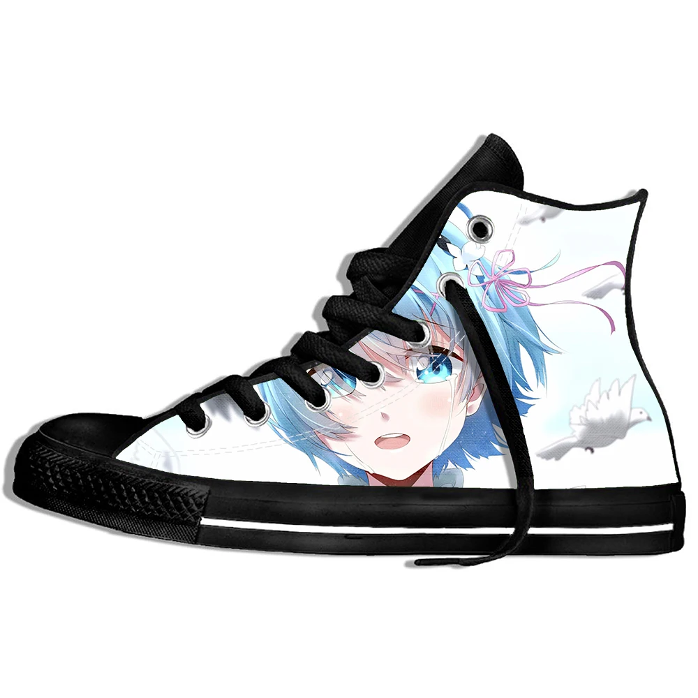 Custom Logo Image Printing Sneakers Anime Re ZERO Starting Life In Another World Men Harajuku Style Plimsolls Zapatos De Mujer | Обувь
