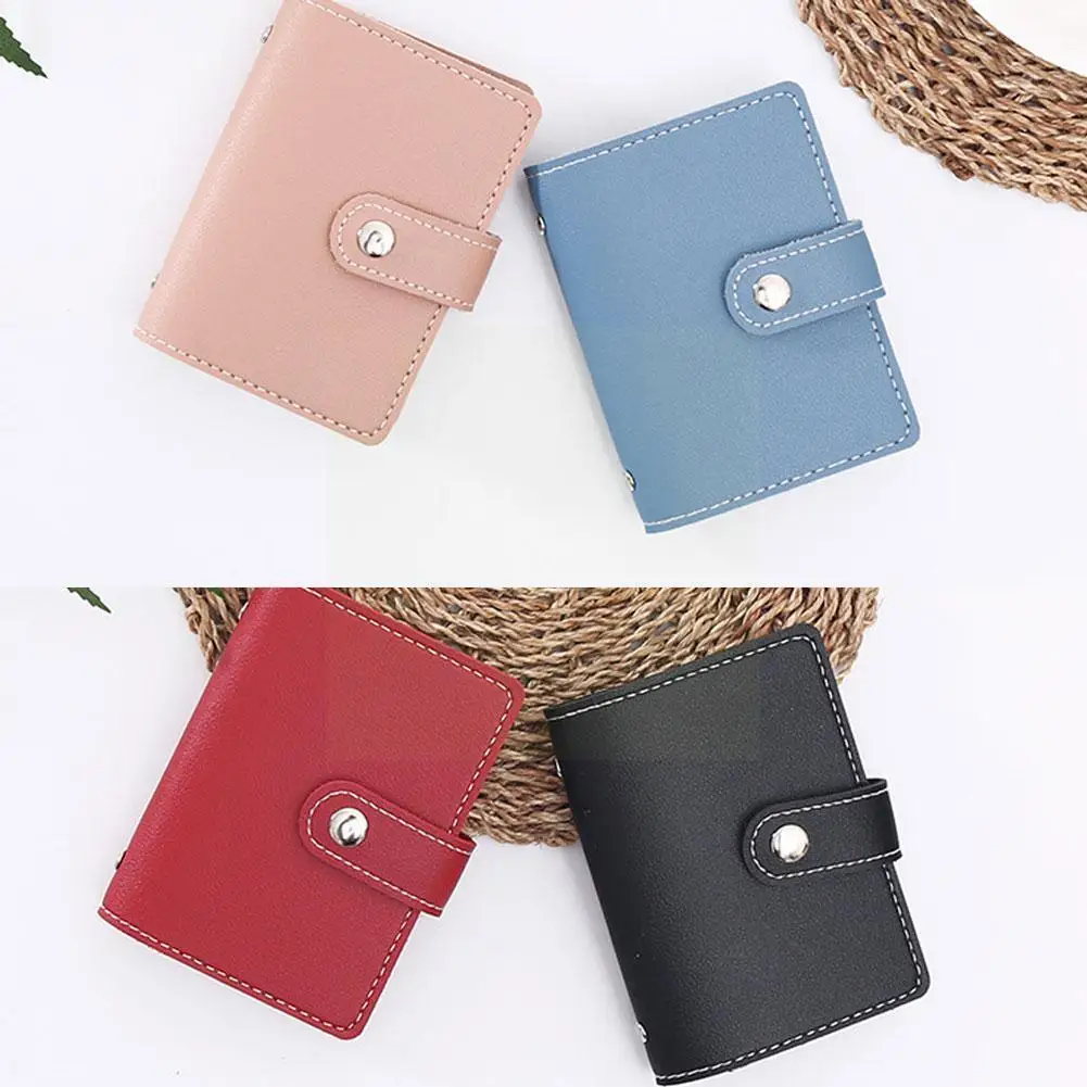 

Новинка, держатель для кредитных карт с защитой от кражи, Модный женский тонкий чехол из искусственной кожи с карманами и 26 отделениями для ...