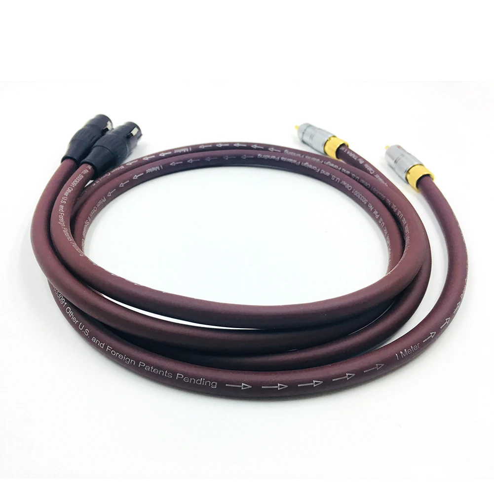 TOP-HiFi пара кабелей Nak-chi 2RCA папа на 2 XLR мама RCA соединительный аудиокабель