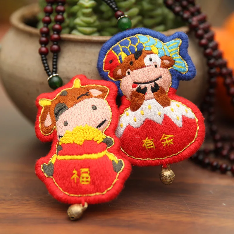 

Китайский год быка DIY амулет Набор для вышивания автомобиль кулон вышивка крестиком рукоделие подарок ручной работы шитье Искусство ремесло подарок