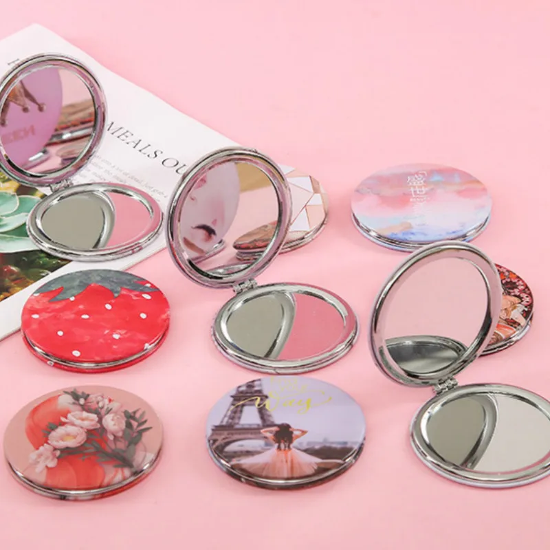 Новинка 2019 женское зеркало для макияжа Портативное двухстороннее компактное