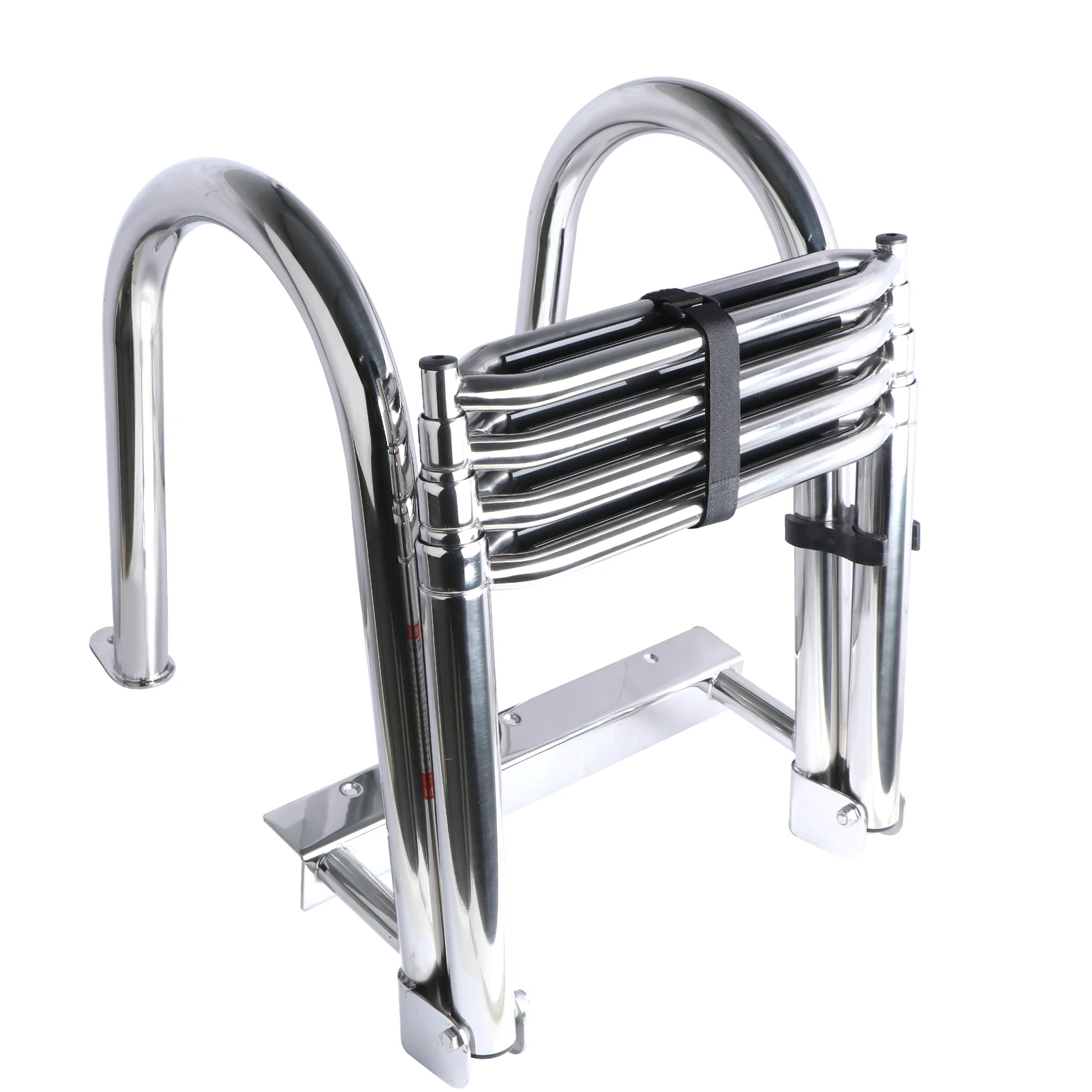 

Stainless Steel Telescoping Ladder for Marine Yacht/pontoon boat 4 Step Ladder
