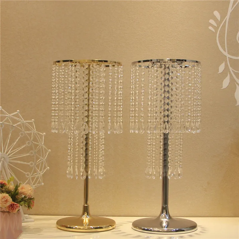 Centro de mesa de boda, soporte de flores, decoraci&oacute;n del hogar, fiesta, centro de mesa, cortinas de cuentas de cristal acr&iacute;lico, soporte para flores, decoraci&oacute;n-0