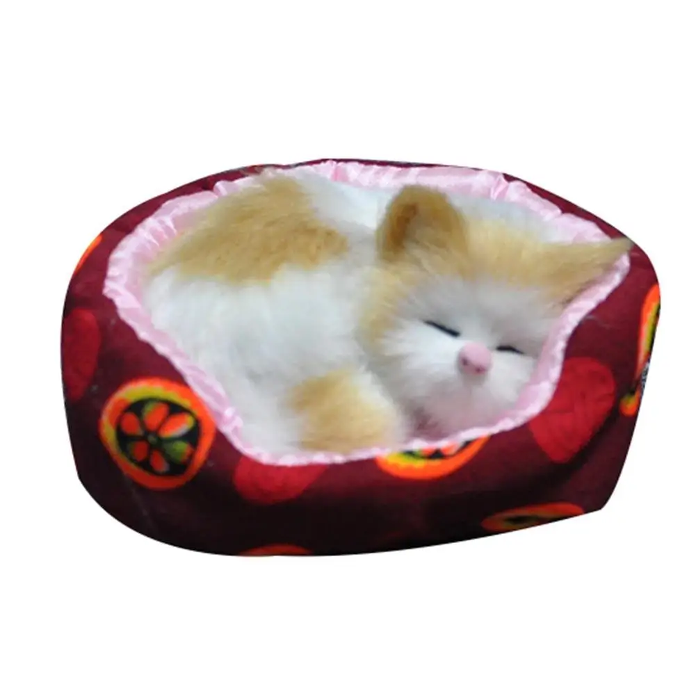 

3D Simulation Sleeping Cat Nesting Cage Plush Doll Home Car Tabletop Decoration Kids Gift Lovely Animal Doll Plush Gifts Crafts