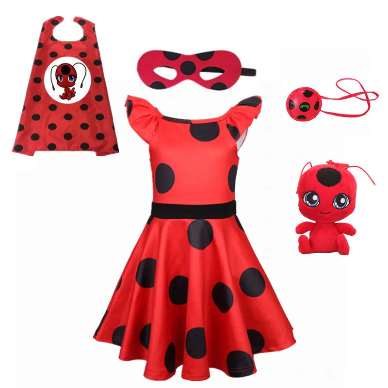 Карнавал 2021 платье для косплея Redbug девочек летняя одежда вечернее Red bug детское на