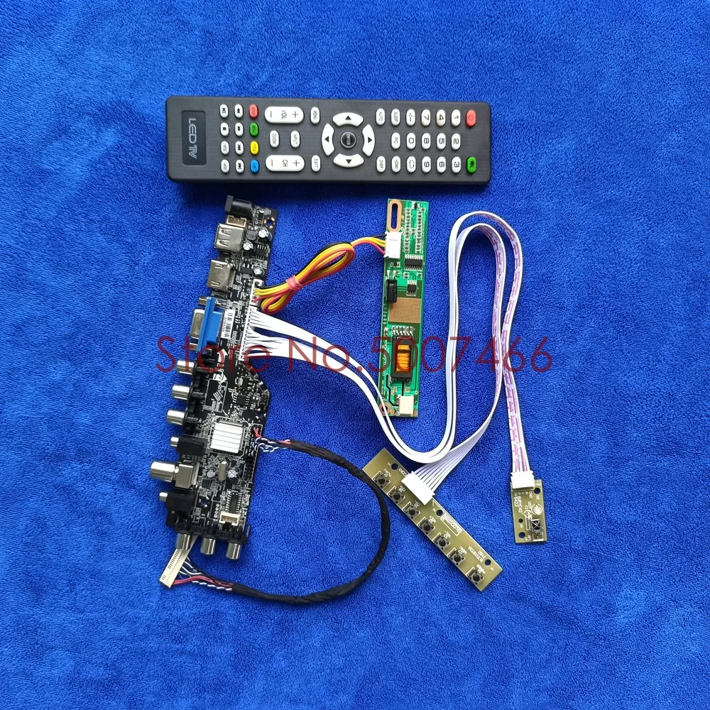 

USB+VGA+AV 1280*800 LVDS 30-Pin Drive Board Kit 1CCFL Fit CLAA154WB05A/CLAA154WB05AN/CLAA154WB08A DVB Digital Signal Screen
