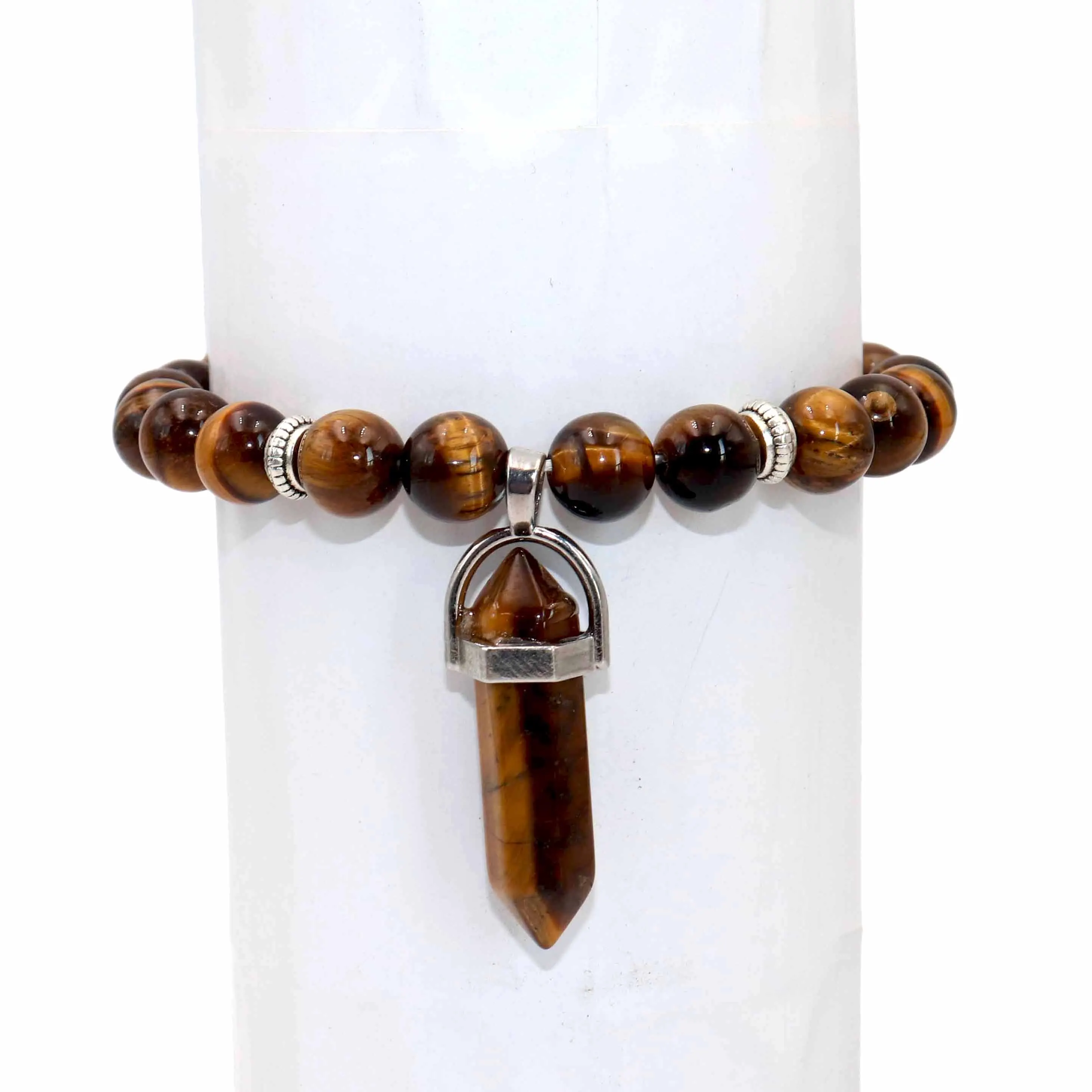 Модный шестигранный браслет для мужчин и женщин из лазурита агата тигрового