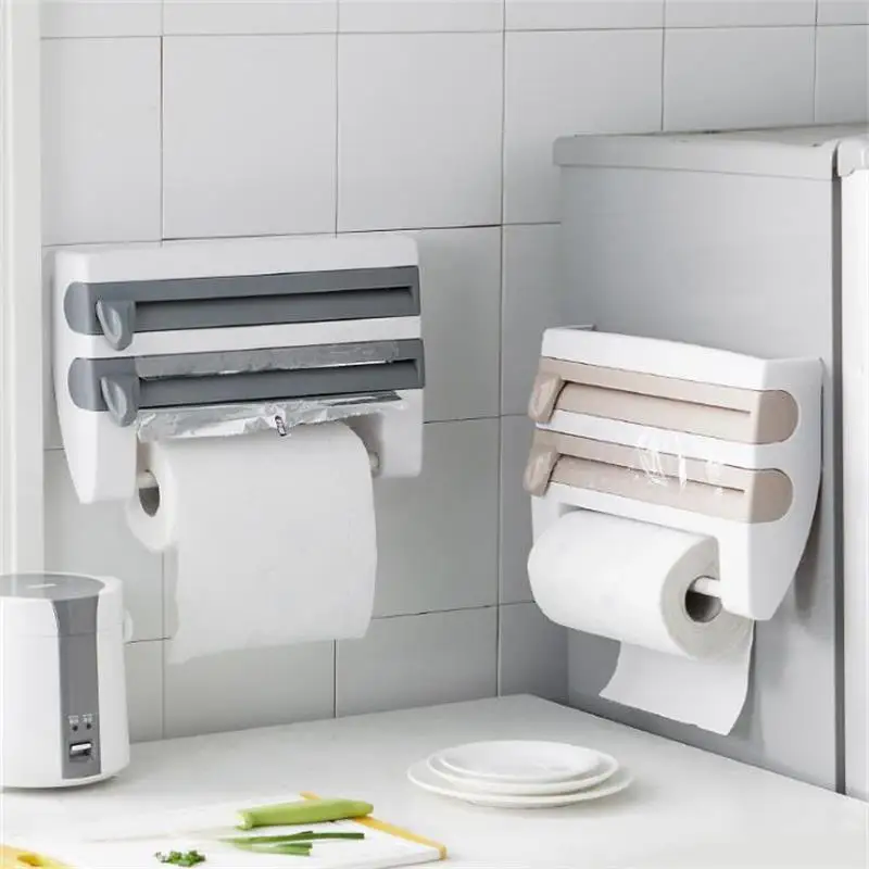 Многофункциональный кухонный Органайзер держатель для резки липкой пленки