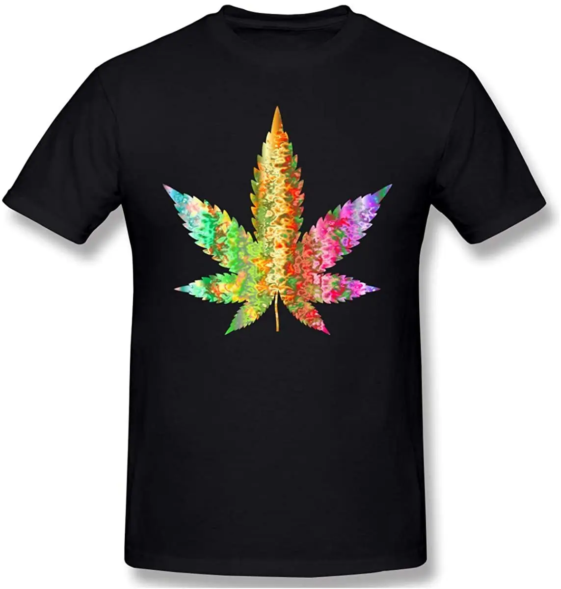 

Mens Leaf Classic T Shirts Black New 2020 Summer Men's Cool Tee Breathable Pure Cotton Short Sleeve Round Collar Tshirt